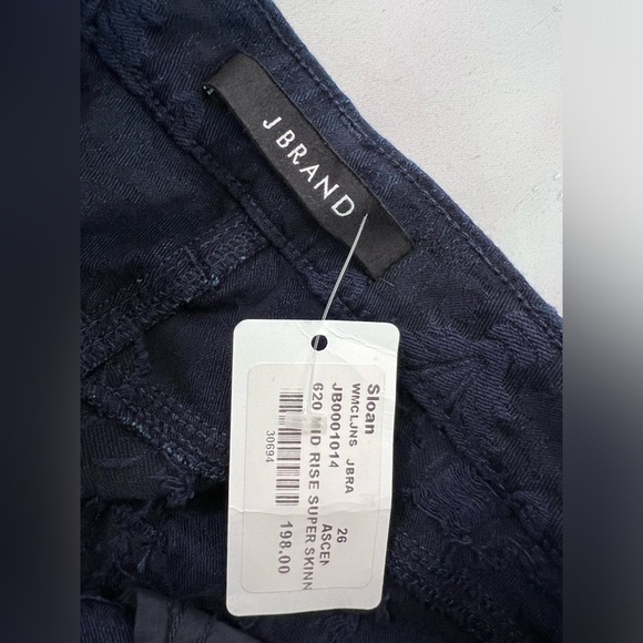 J‎ BRAND WOMEN'S MID RISE NAVY BLUE SUPER SKINNY JEANS 26 NWT - Picture 5 of 10